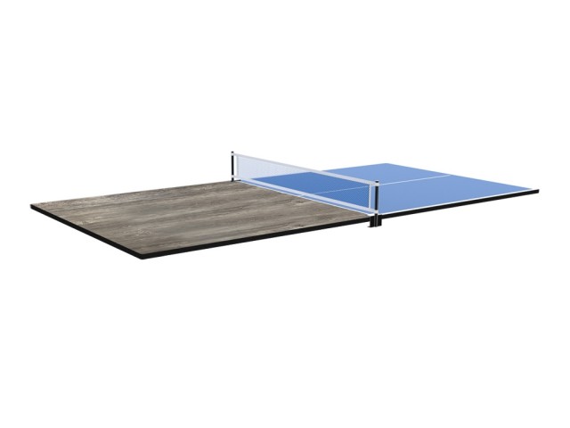 Plateaux dinatoires réversibles Ping Pong avec accessoires - Compatible tables de jeu 7 pieds - Coloris Industriel