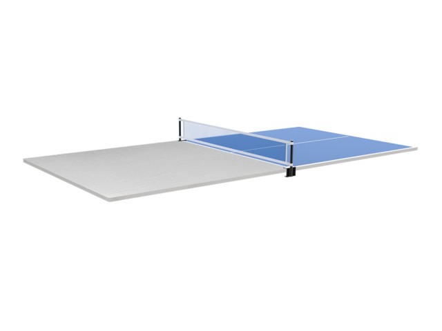 Plateaux dinatoires réversibles Ping Pong avec accessoires - Compatible tables de jeu 7 pieds - Coloris Blanc boisé