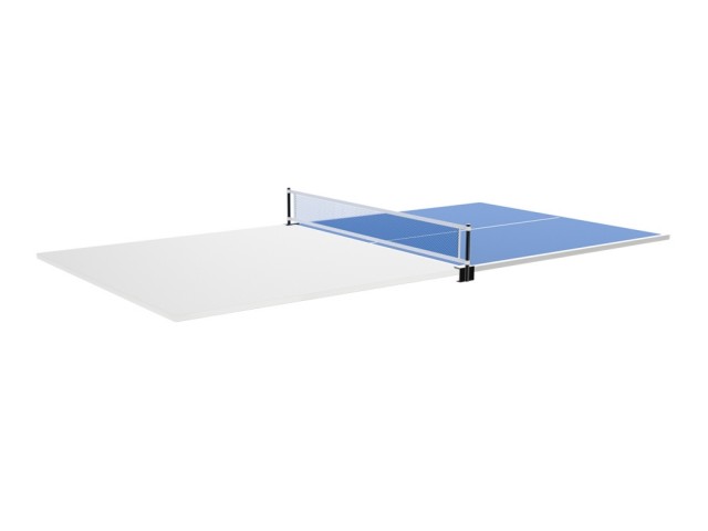 Plateaux dinatoires réversibles Ping Pong avec accessoires - Compatible tables de jeu 7 pieds - Coloris Blanc laqué