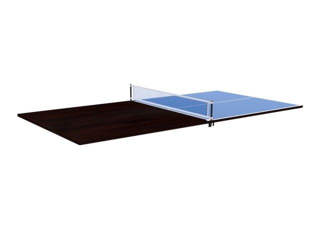 Plateaux dinatoires réversibles Ping Pong avec accessoires - Compatible tables de jeu 7 pieds - Coloris Wengé boisé