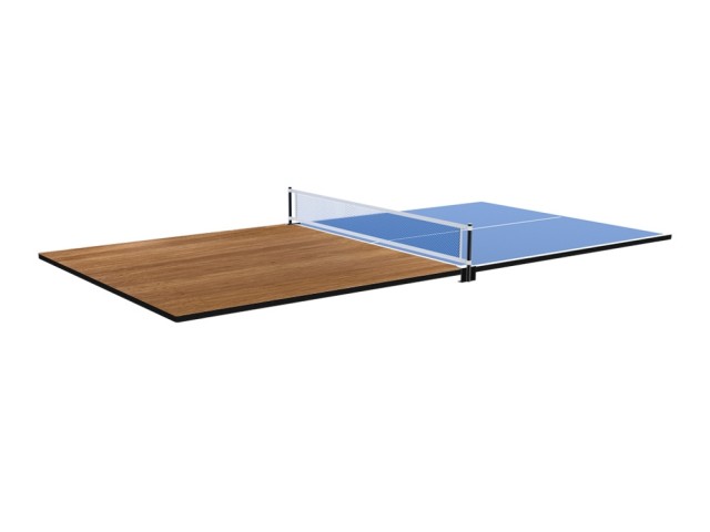 Plateaux dinatoires réversibles Ping Pong avec accessoires - Compatible tables de jeu 7 pieds - Coloris Hêtre boisé
