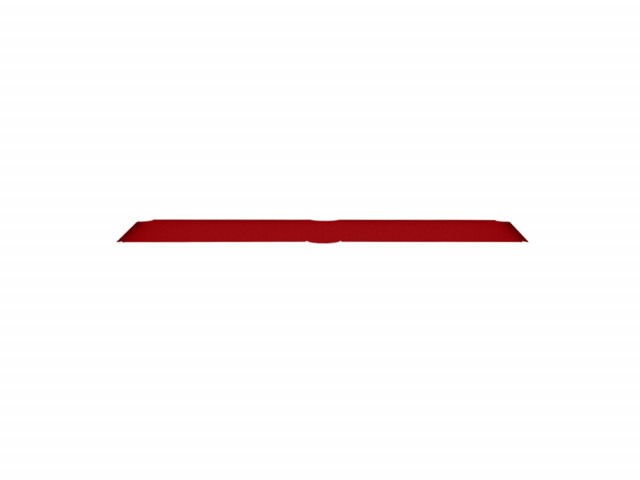 Plateau de jeu 18mm tapissé - Compatible billards 6 pieds Texas - Coloris Rouge