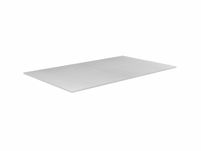 Plateaux dinatoires réversibles - Compatible tables de jeu 6 pieds - Coloris Blanc boisé