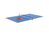 Plateaux dinatoires réversibles Ping Pong avec accessoires - Compatible tables de jeu 6 pieds - Coloris Industriel (3)