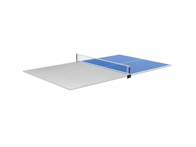 Plateaux dinatoires réversibles Ping Pong avec accessoires - Compatible tables de jeu 6 pieds - Coloris Blanc boisé