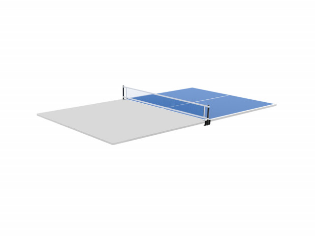 Plateaux dinatoires réversibles Ping Pong avec accessoires - Compatible tables de jeu 6 pieds - Coloris Blanc laqué