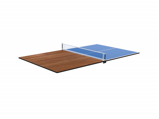 Plateaux dinatoires réversibles Ping Pong avec accessoires - Compatible tables de jeu 6 pieds - Coloris Hêtre boisé