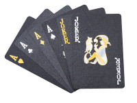 Lot de 3 paquets de 54 cartes brillantes PET waterproof - Coloris Noir (2)