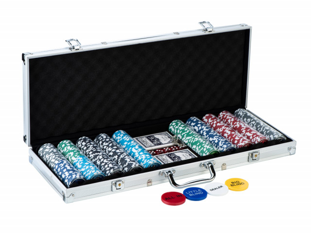 Mallette de poker 500 jetons numérotés 14gr - Modèle Deluxe