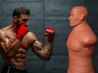 Mannequin de boxe BOB à hauteur réglable 160-182cm DF SPORTS - Coloris naturel (3)